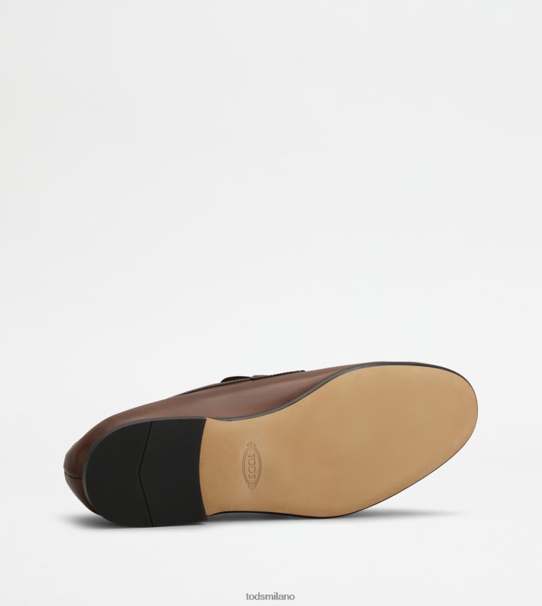 uominimarrone Tod's mocassini in pelle P66X8B657