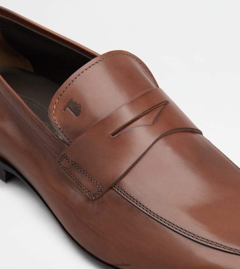 uominimarrone Tod's mocassini in pelle P66X8B657