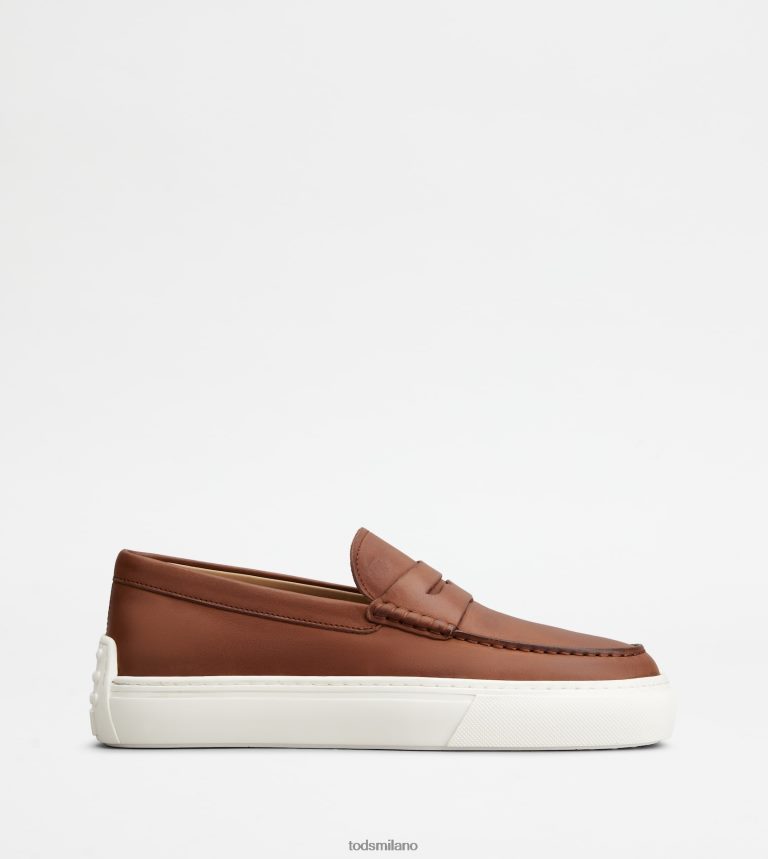 uominimarrone Tod's mocassini in pelle P66X8B660