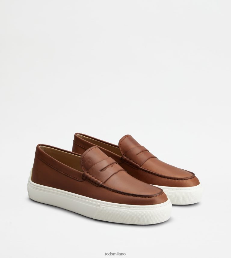 uominimarrone Tod's mocassini in pelle P66X8B660