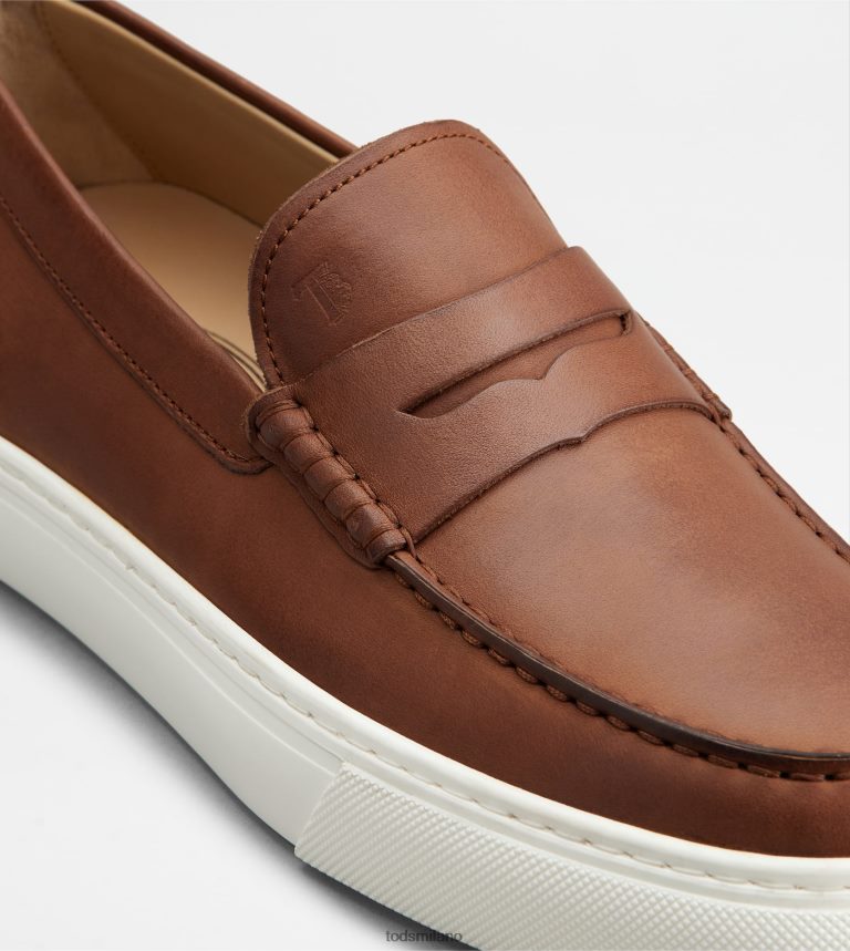 uominimarrone Tod's mocassini in pelle P66X8B660