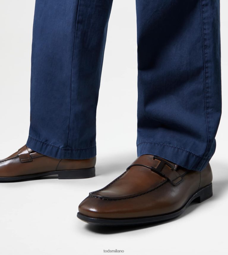 uominimarrone Tod's mocassini in pelle P66X8B666