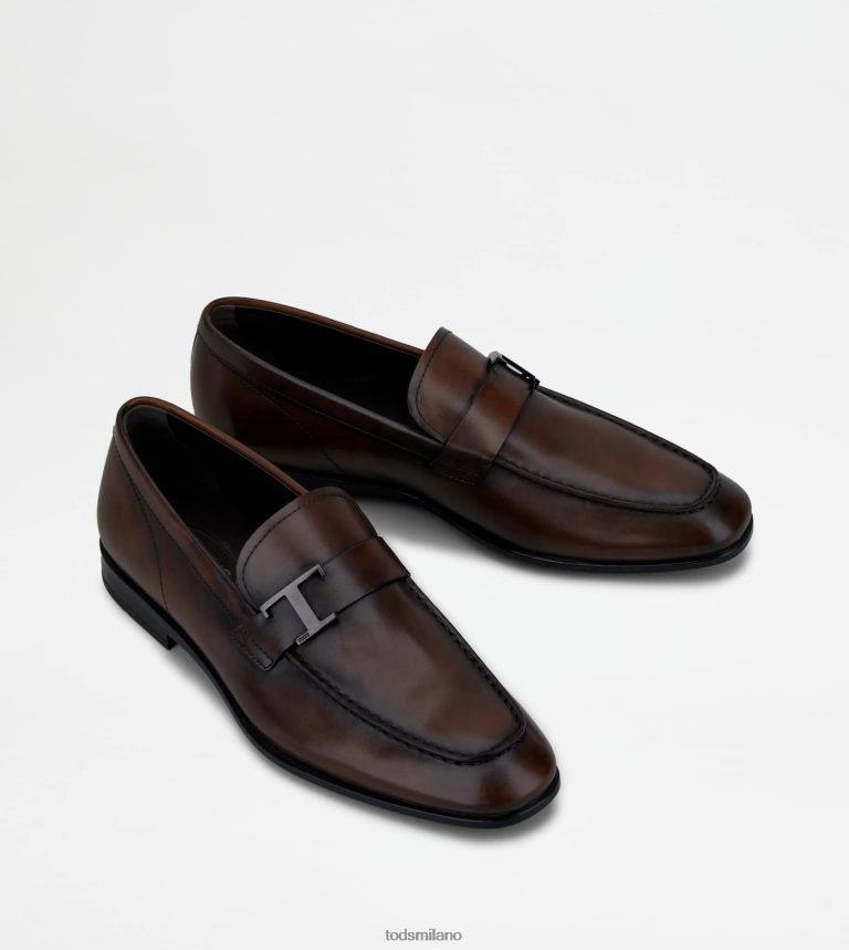 uominimarrone Tod's mocassini in pelle P66X8B666