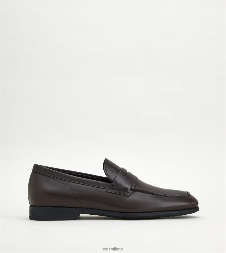 uominimarrone Tod's mocassini in pelle P66X8B667