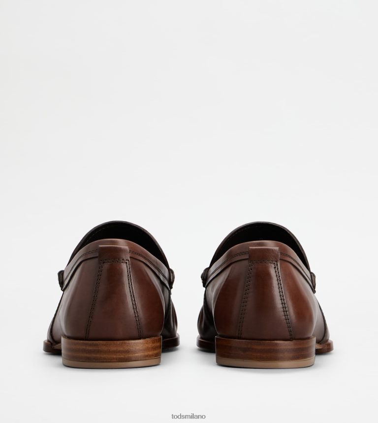 uominimarrone Tod's mocassini in pelle P66X8B674