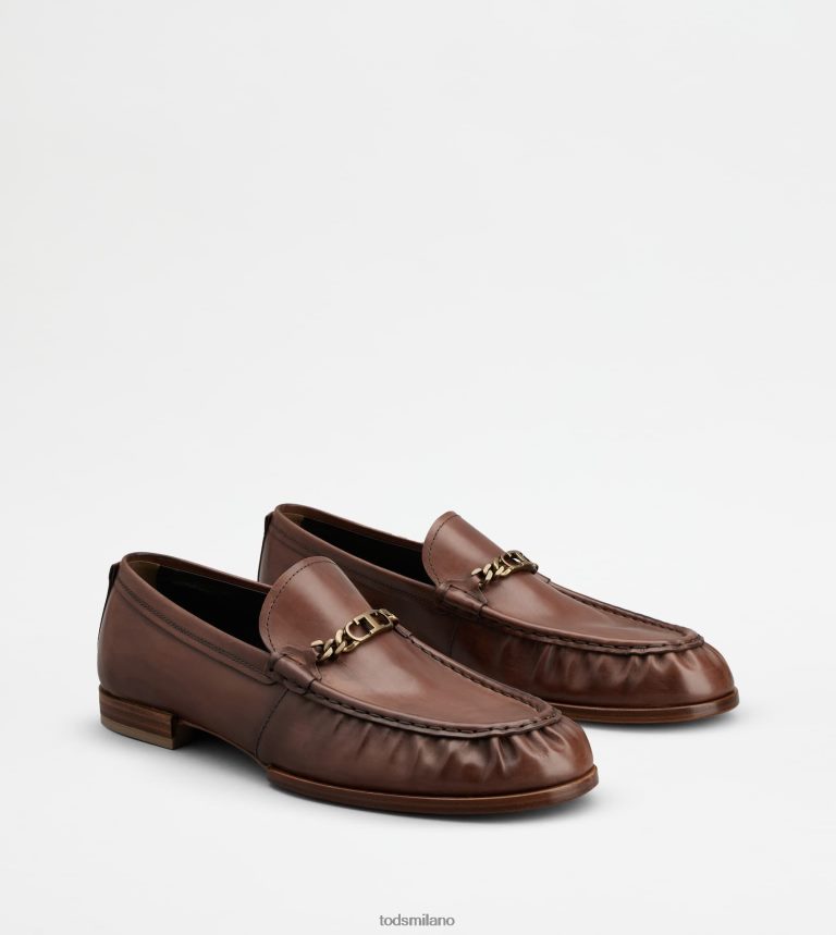 uominimarrone Tod's mocassini in pelle P66X8B674