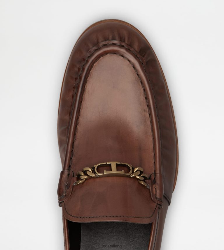 uominimarrone Tod's mocassini in pelle P66X8B674