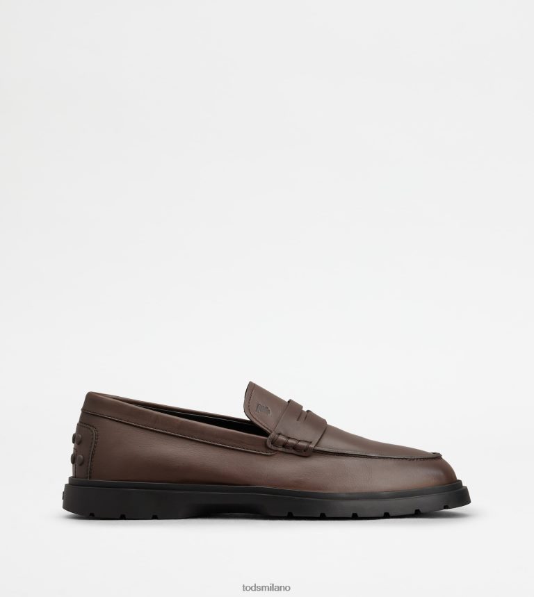 uominimarrone Tod's mocassini in pelle P66X8B681