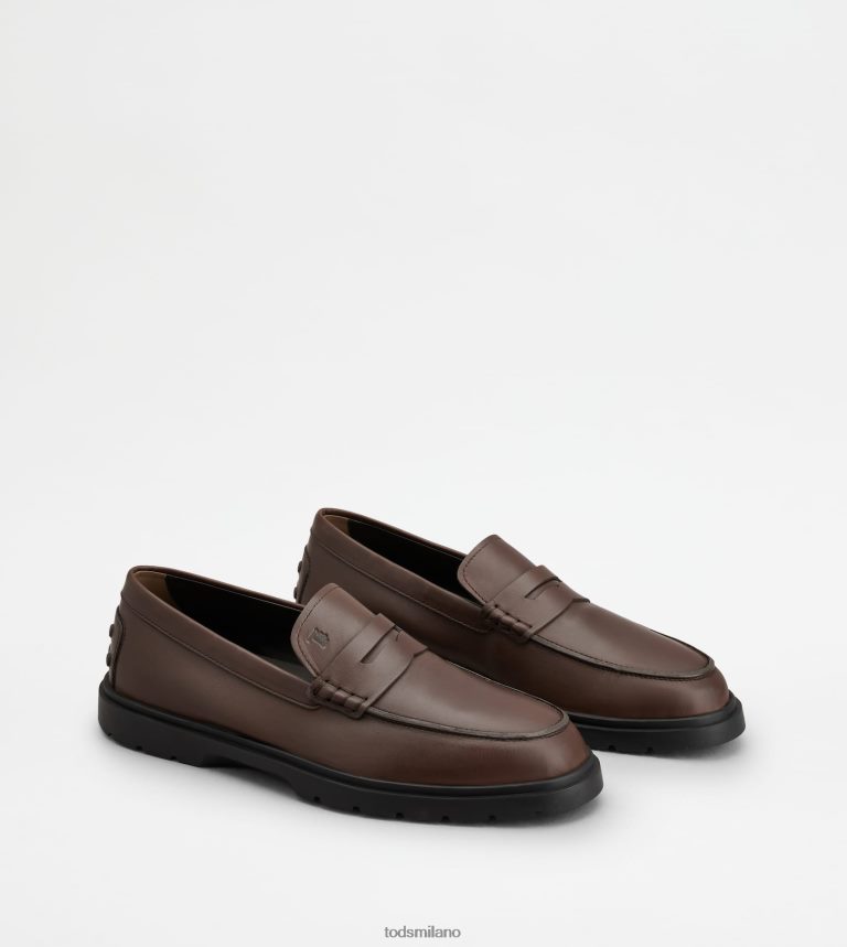 uominimarrone Tod's mocassini in pelle P66X8B681