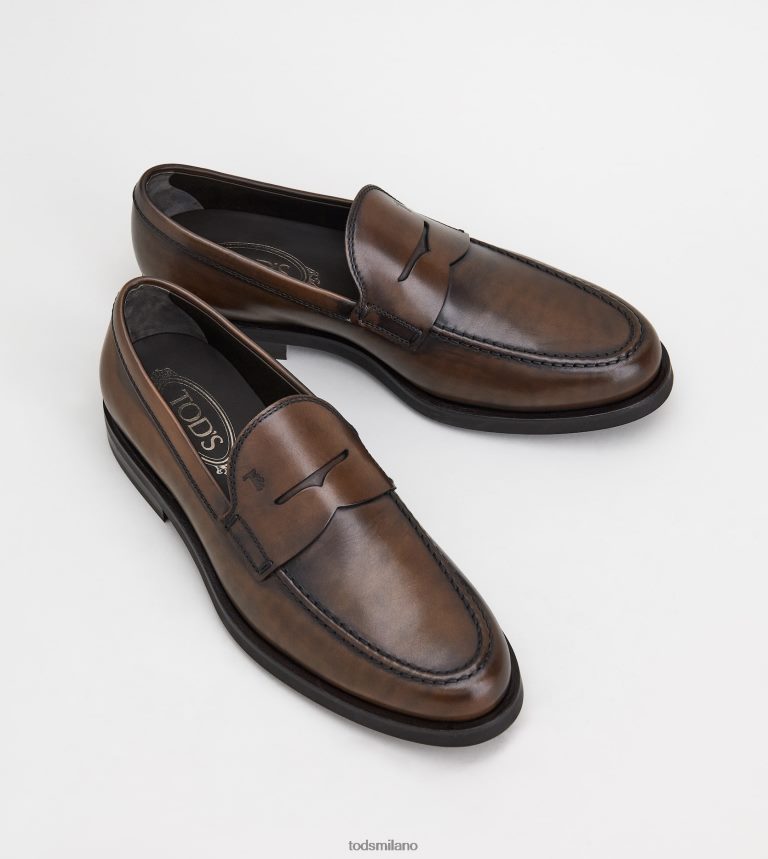 uominimarrone Tod's mocassini in pelle P66X8B683