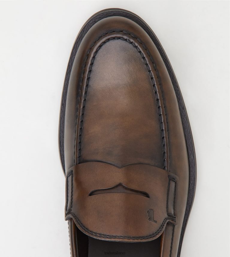 uominimarrone Tod's mocassini in pelle P66X8B683
