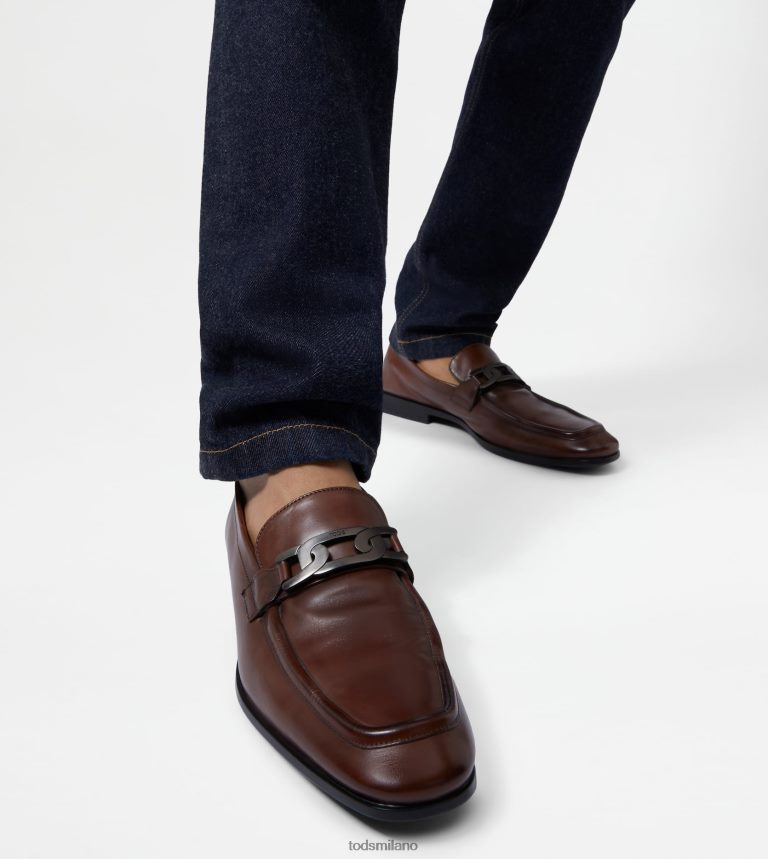 uominimarrone Tod's mocassini in pelle P66X8B686