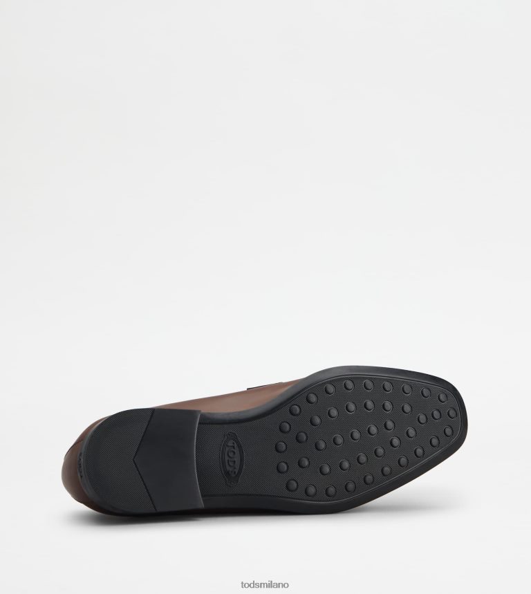 uominimarrone Tod's mocassini in pelle P66X8B686
