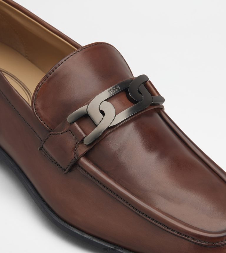 uominimarrone Tod's mocassini in pelle P66X8B686
