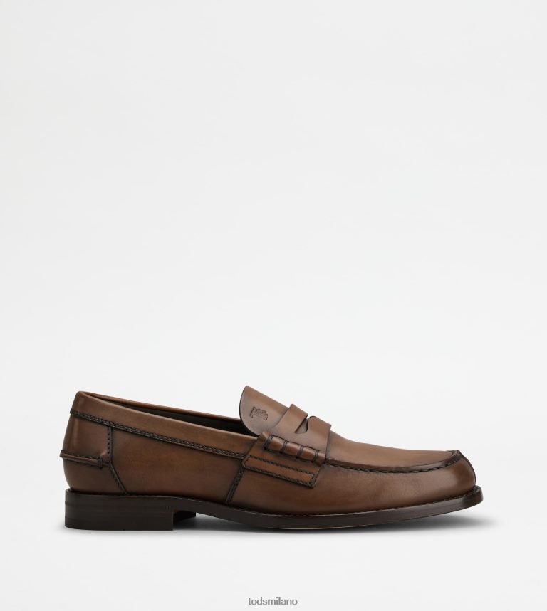 uominimarrone Tod's mocassini in pelle P66X8B689