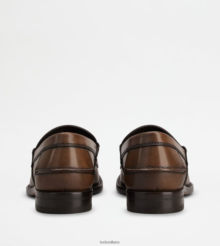 uominimarrone Tod's mocassini in pelle P66X8B689