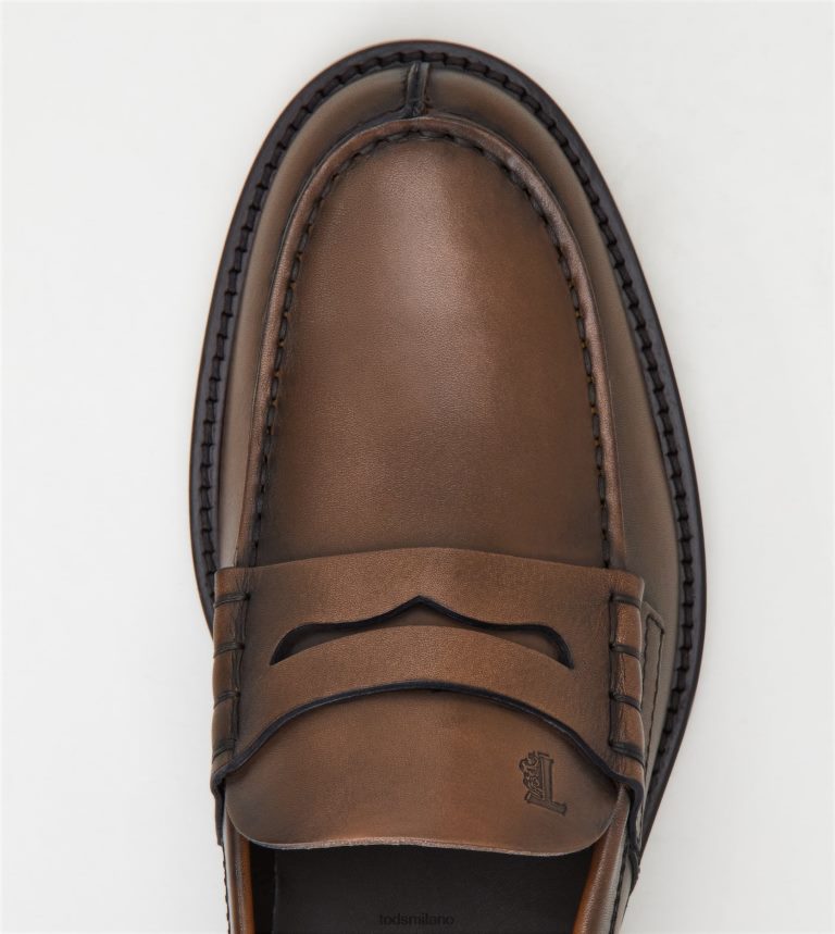 uominimarrone Tod's mocassini in pelle P66X8B689