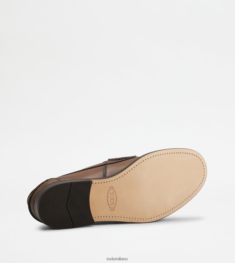 uominimarrone Tod's mocassini in pelle P66X8B689