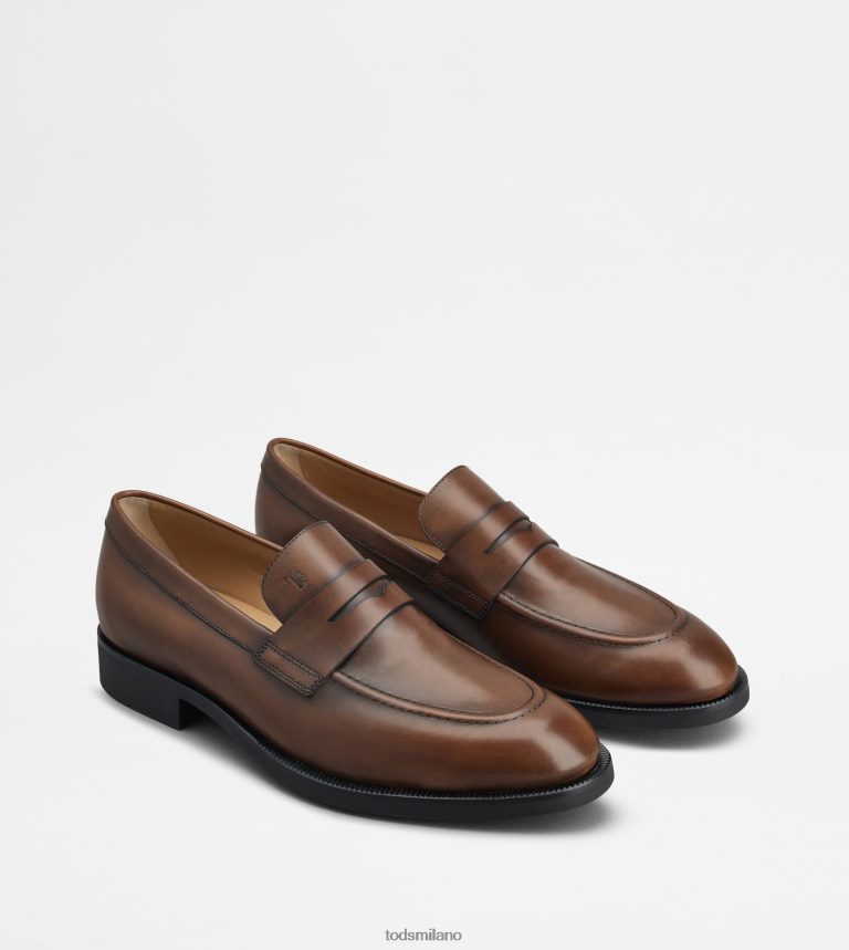uominimarrone Tod's mocassini in pelle P66X8B698
