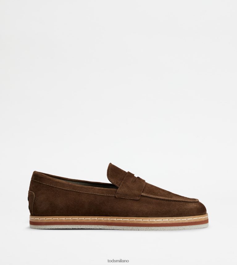 uominimarrone Tod's mocassini in pelle scamosciata P66X8B643