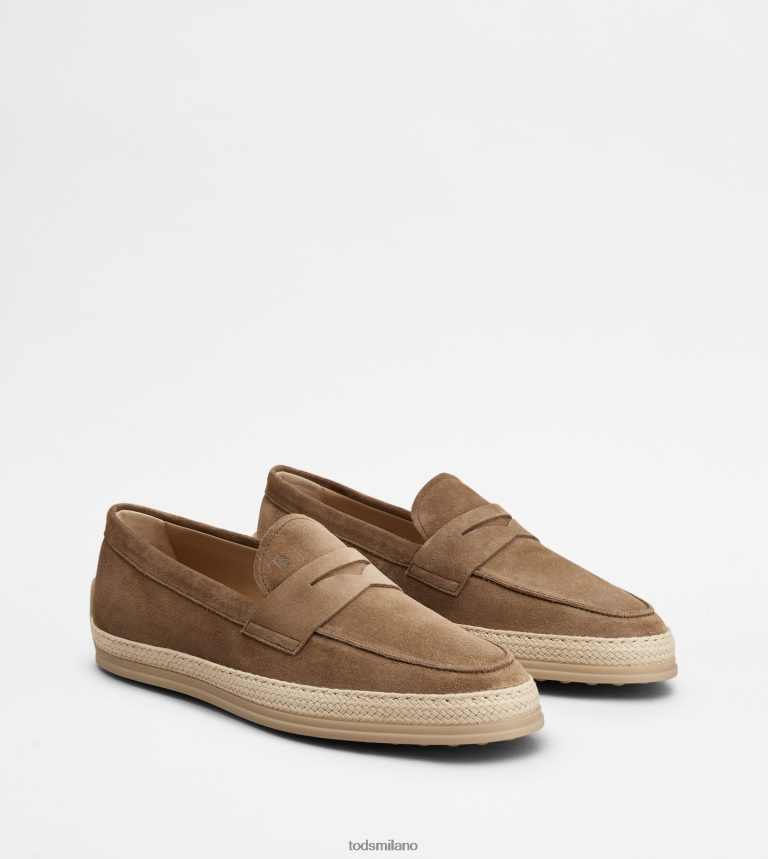 uominimarrone Tod's mocassini in pelle scamosciata P66X8B645