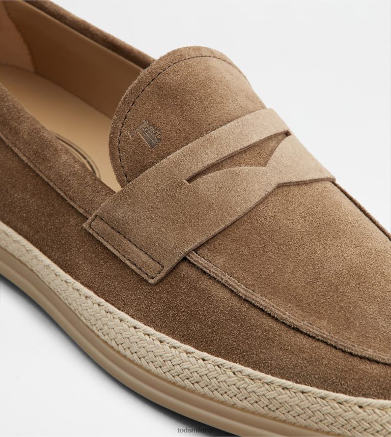 uominimarrone Tod's mocassini in pelle scamosciata P66X8B645