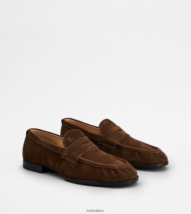 uominimarrone Tod's mocassini in pelle scamosciata P66X8B678