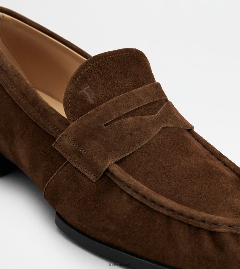 uominimarrone Tod's mocassini in pelle scamosciata P66X8B678