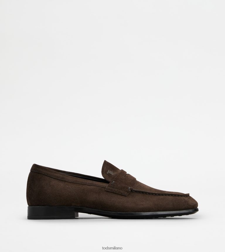 uominimarrone Tod's mocassini in pelle scamosciata P66X8B691