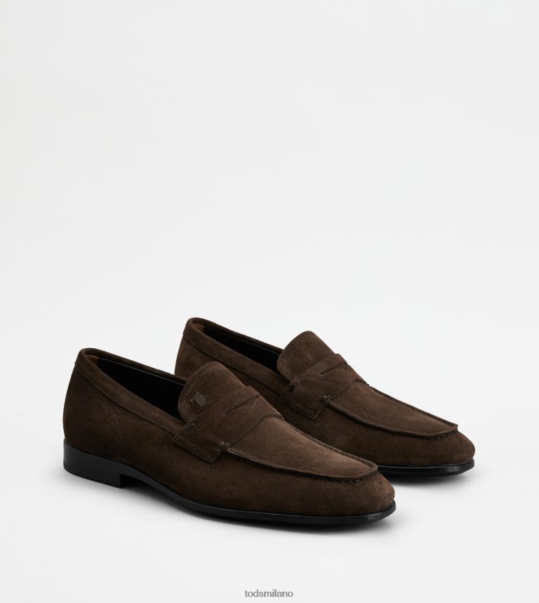 uominimarrone Tod's mocassini in pelle scamosciata P66X8B691