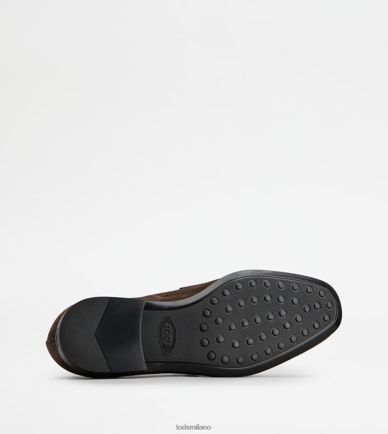 uominimarrone Tod's mocassini in pelle scamosciata P66X8B691