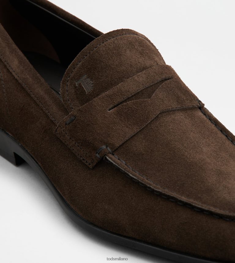 uominimarrone Tod's mocassini in pelle scamosciata P66X8B691