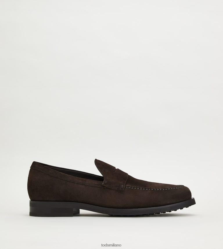 uominimarrone Tod's mocassini in pelle scamosciata P66X8B693