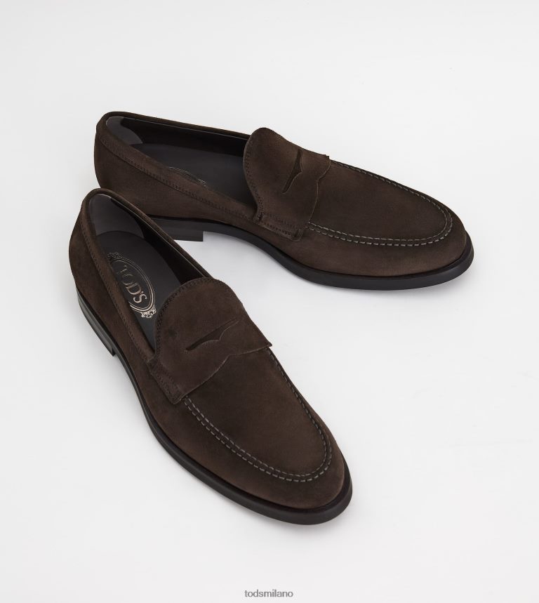 uominimarrone Tod's mocassini in pelle scamosciata P66X8B693