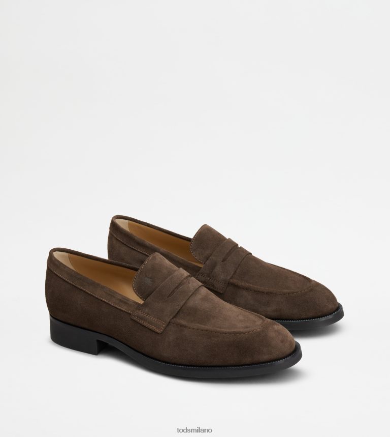 uominimarrone Tod's mocassini in pelle scamosciata P66X8B699