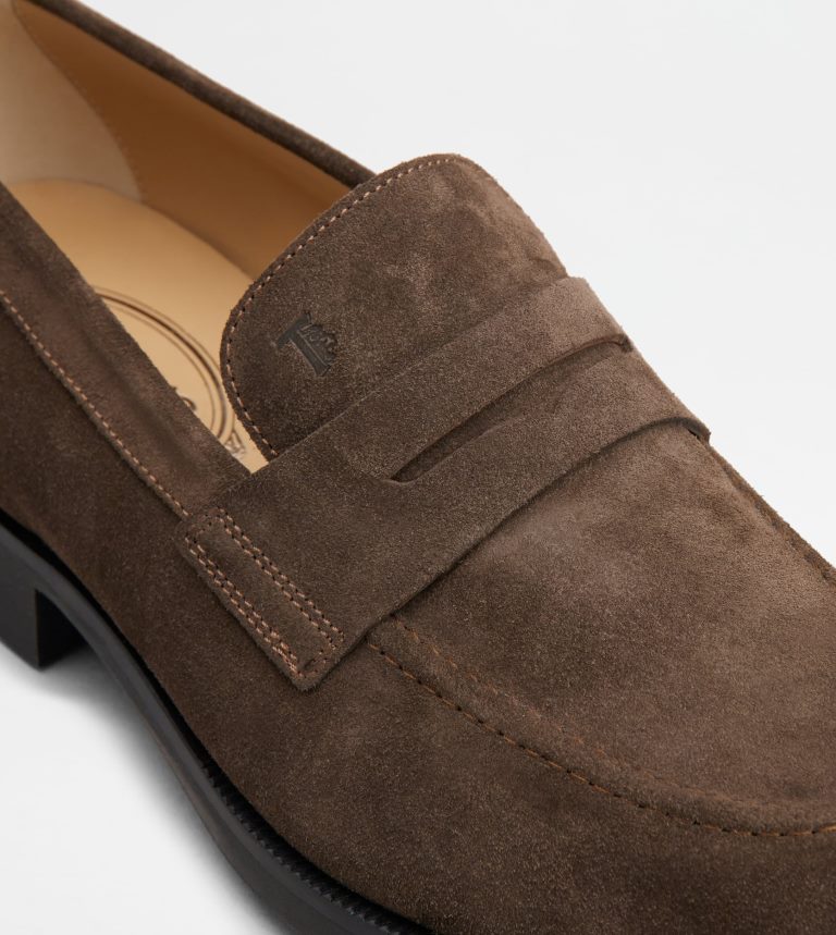 uominimarrone Tod's mocassini in pelle scamosciata P66X8B699