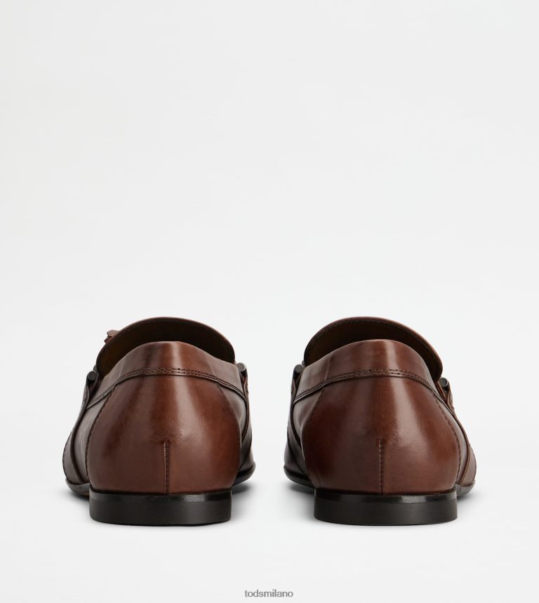 uominimarrone Tod's mocassino in pelle con nappine P66X8B684