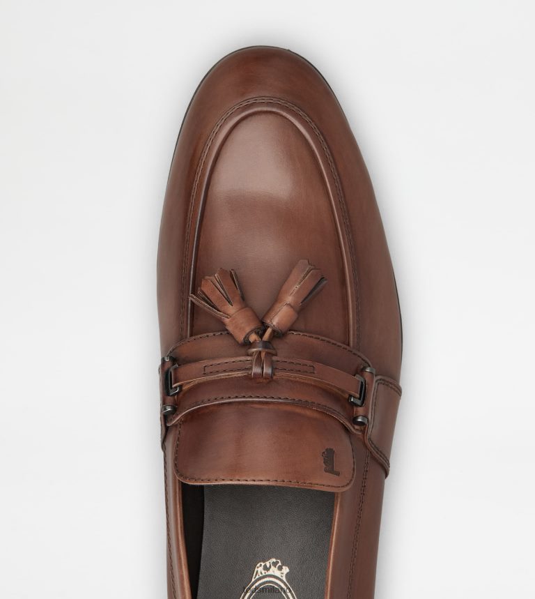 uominimarrone Tod's mocassino in pelle con nappine P66X8B684