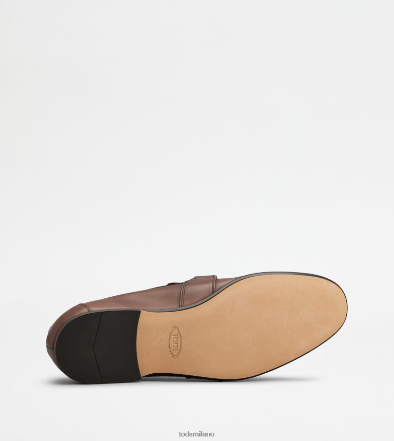 uominimarrone Tod's mocassino in pelle con nappine P66X8B684