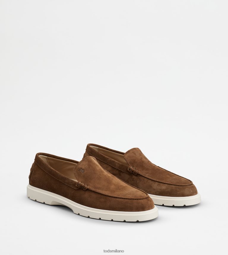 uominimarrone Tod's mocassino pantofola in pelle scamosciata P66X8B650