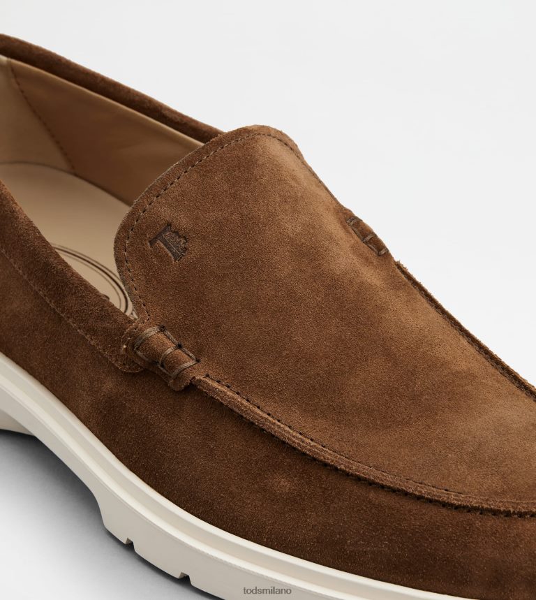 uominimarrone Tod's mocassino pantofola in pelle scamosciata P66X8B650