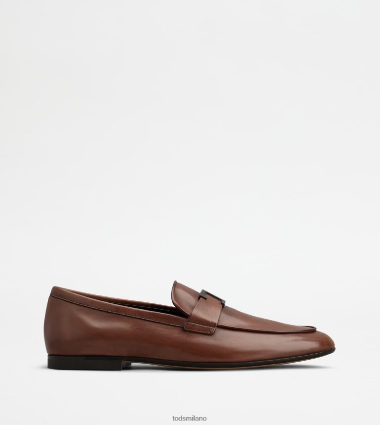 uominimarrone Tod's t intramontabili mocassini in pelle P66X8B664