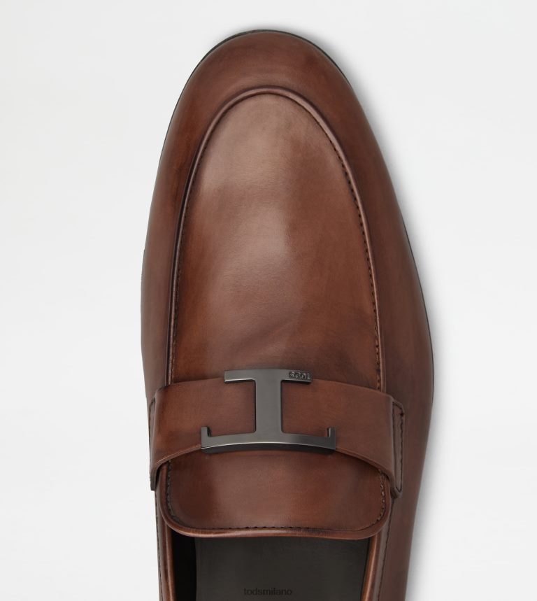 uominimarrone Tod's t intramontabili mocassini in pelle P66X8B664