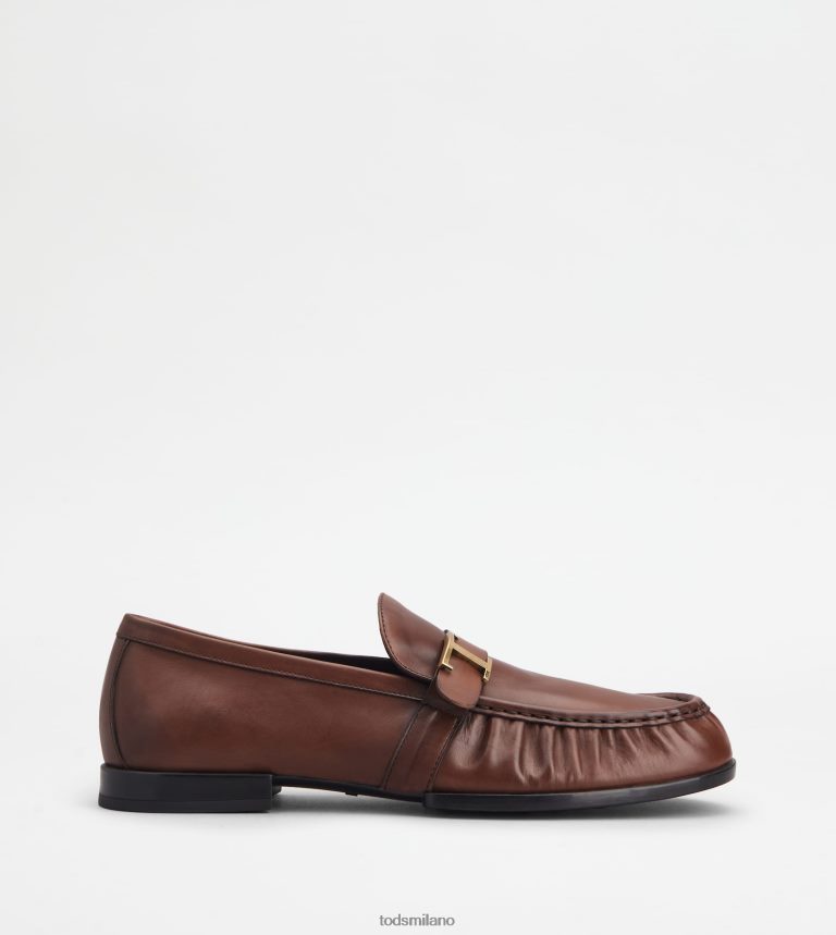 uominimarrone Tod's t intramontabili mocassini in pelle P66X8B677