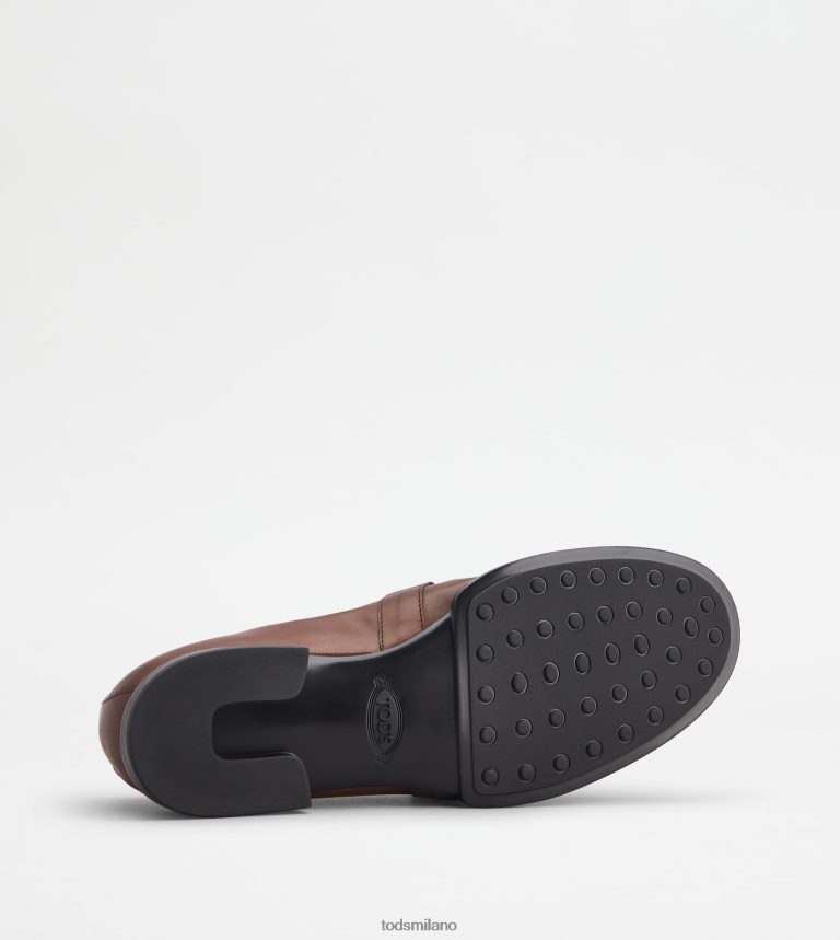 uominimarrone Tod's t intramontabili mocassini in pelle P66X8B677