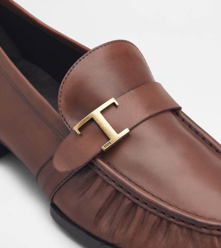 uominimarrone Tod's t intramontabili mocassini in pelle P66X8B677