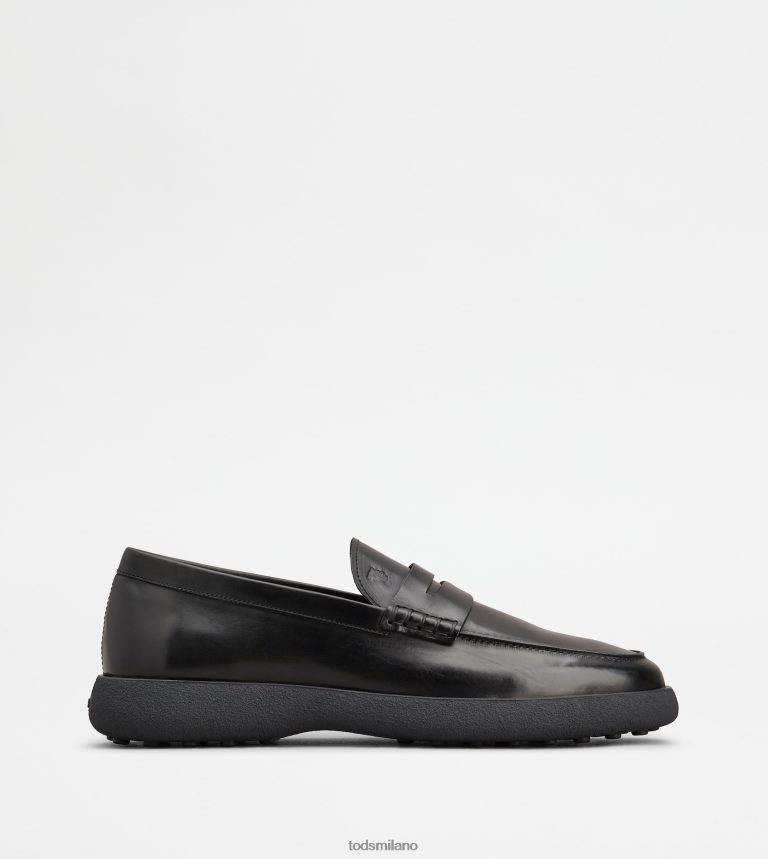 uomininero Tod's mocassini in pelle P66X8B653