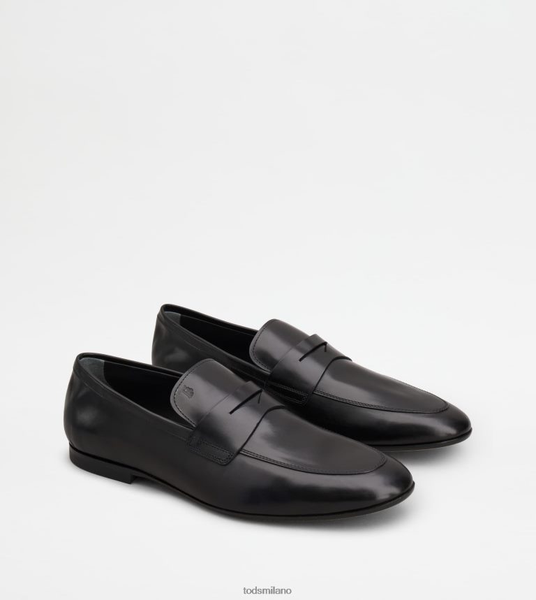 uomininero Tod's mocassini in pelle P66X8B659