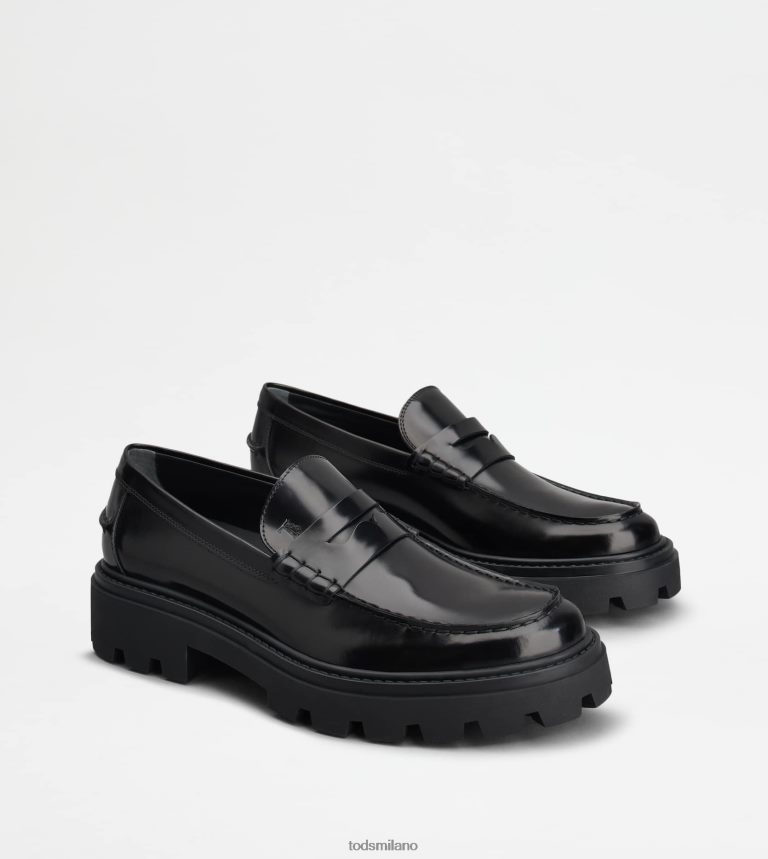 uomininero Tod's mocassini in pelle P66X8B669
