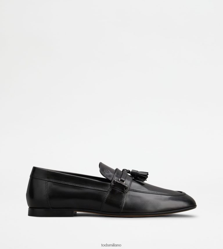 uomininero Tod's mocassino in pelle con nappine P66X8B685